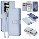 Dux Ducis Lawa Leather Case for Samsung Galaxy S25 Ultra with Detachable Magnetic Wallet - Blue - (SS S25 Ultra Lawa Light Blue)