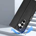 Dux Ducis Lawa Leather Case for Samsung Galaxy S25+ with Detachable Magnetic Wallet - Black - (SS S25 Plus Lawa Black)