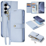 Dux Ducis Lawa Leather Case for Samsung Galaxy S25+ with Detachable Magnetic Wallet - Blue - (SS S25 Plus Lawa Light Blue)