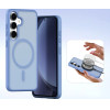 Dux Ducis Lawa Leather Case for Samsung Galaxy S25+ with Detachable Magnetic Wallet - Blue - (SS S25 Plus Lawa Light Blue)