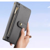 Dux Ducis Lawa Leather Case for Samsung Galaxy S25+ with Detachable Magnetic Wallet - Gray - (SS S25 Plus Lawa Grey)