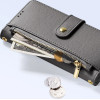 Dux Ducis Lawa Leather Case for Samsung Galaxy S25+ with Detachable Magnetic Wallet - Gray - (SS S25 Plus Lawa Grey)