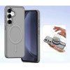 Dux Ducis Lawa Leather Case for Samsung Galaxy S25+ with Detachable Magnetic Wallet - Gray - (SS S25 Plus Lawa Grey)