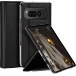 Dux Ducis Leather flip and wallet case for Google Pixel Fold Bril - black - (Dux Ducis Bril Google Pixel Fold Black)