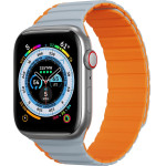 Dux Ducis Magnetic Apple Watch SE, 9, 8, 7, 6, 5, 4, 3, 2, 1 (41, 40, 38 mm) Strap (LD Version) - gray-orange - (Dux Ducis Strap (LD Version) Apple Apple Watch 38/40/41MM GreyOrange)
