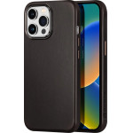 Dux Ducis Naples Case for iPhone 14 Pro Leather Cover (MagSafe Compatible) Dark Brown - (Dux Ducis Naples Apple iPhone 14 Pro Coffe)