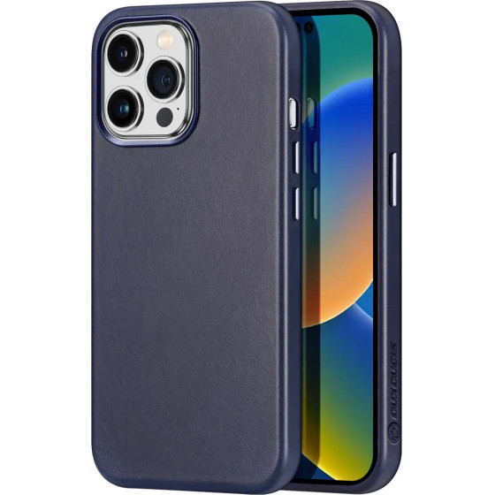 Dux Ducis Naples case iPhone 14 Pro Max magnetic leather case MagSafe blue - (Dux Ducis Naples Apple iPhone 14 Pro Max Blue)