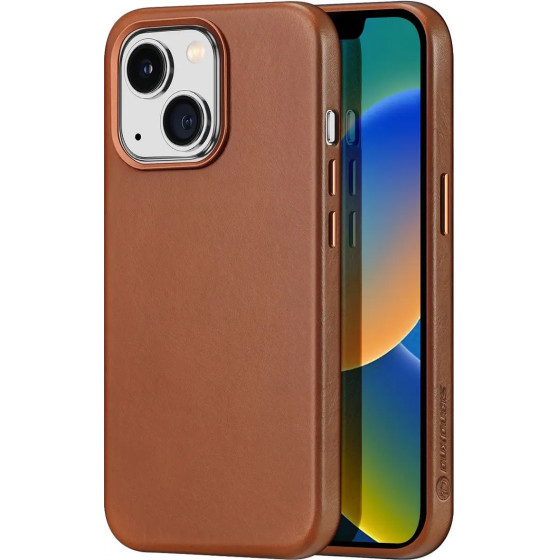 Dux Ducis Naples iPhone 14 Plus case magnetic leather MagSafe case brown - (Dux Ducis Naples Apple iPhone 14 Plus Brown)