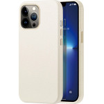 Dux Ducis Roma leather case for iPhone 13 Pro Max elegant genuine leather case white - (Dux Ducis Roma Apple iPhone 13 Pro Max White)