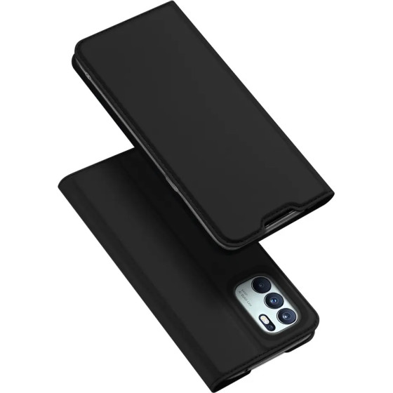Dux Ducis Skin Pro Bookcase type case for Oppo Reno6 4G black - (Dux Ducis Skin Pro OPPO Reno 6 4G Black)