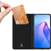 Dux Ducis Skin Pro case for Oppo Reno 8 flip cover card wallet stand black - (Dux Ducis Skin Pro OPPO Reno8 5G Black)