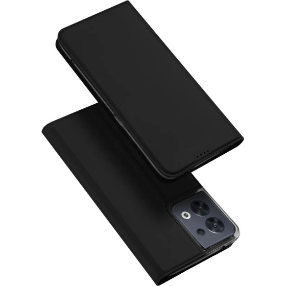 Dux Ducis Skin Pro case for Oppo Reno 8 flip cover card wallet stand black - (Dux Ducis Skin Pro OPPO Reno8 5G Black)