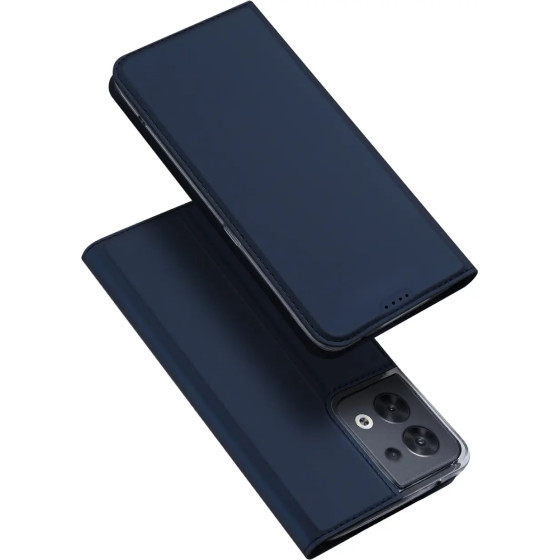 Dux Ducis Skin Pro case for Oppo Reno 8 flip cover card wallet stand blue - (Dux Ducis Skin Pro OPPO Reno8 5G Blue)
