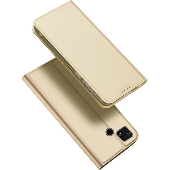 Dux Ducis Skin Pro Case for Xiaomi Poco C40 Flip Card Wallet Stand Gold - (Dux Ducis Skin Pro Xiaomi Poco C40 Gold)