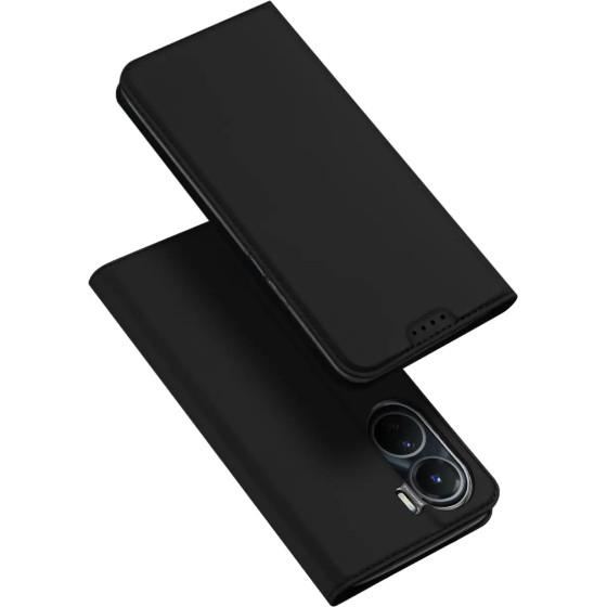 Dux Ducis Skin Pro case Vivo Y16 / Y02s wallet holster cover with flap black - (Dux Ducis Skin Pro vivo Y16/Y02s Black)