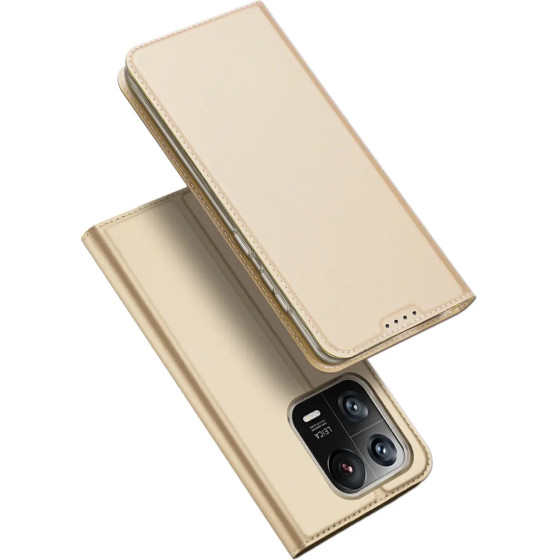 Dux Ducis Skin Pro Case Xiaomi 13 Pro Flip Card Wallet Gold Stand - (Dux Ducis Skin Pro Xiaomi 13 Pro Gold)