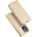Dux Ducis Skin Pro Holster Flip Cover for iPhone 14 Pro gold - (Dux Ducis Skin Pro Apple iPhone 14 Pro(6.1'') Gold)
