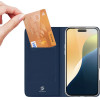 Dux Ducis Skin Pro iPhone 16 Case with Flap and Card Slot - Blue - (DUX DUCIS SKin Pro Apple iPhone 16 Blue)