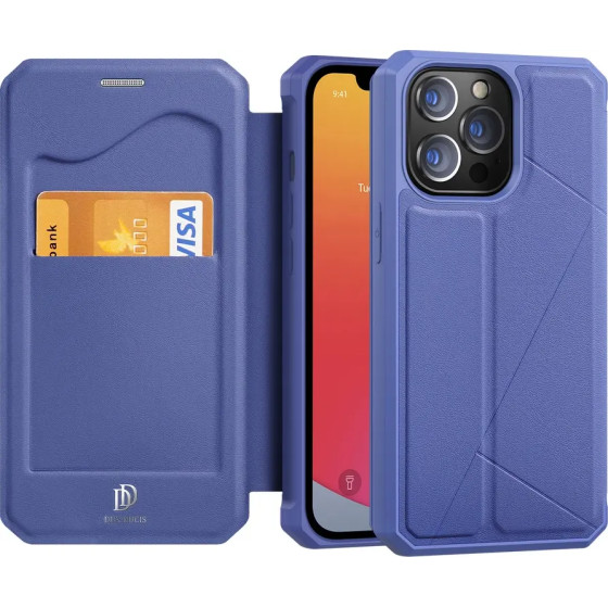 Dux Ducis Skin X Bookcase type case for iPhone 13 Pro blue - (DUX DUCIS Skin X iPhone 13 Pro Blue)