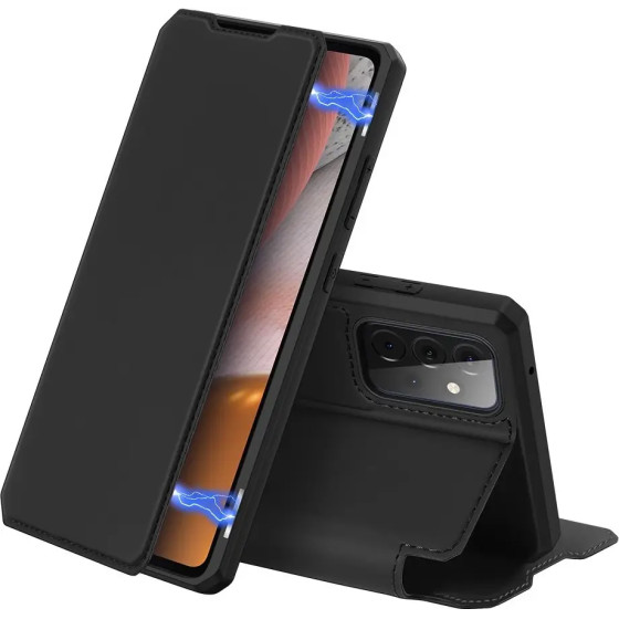 Dux Ducis Skin X Bookcase type case for Samsung Galaxy A72 4G black - (Dux Ducis Skin X Samsung Galaxy A72 5G Black)