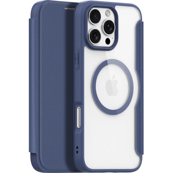 Dux Ducis Skin X Pro Case for iPhone 16 Pro Max with MagSafe and Flip - Blue - (DUX DUCIS SKin X Pro Apple iPhone 16 Pro Max Blue)