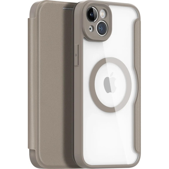 Dux Ducis Skin X Pro case iPhone 14 Plus MagSafe magnetic flip case beige - (Dux Ducis Skin X Pro Apple iPhone 14 Plus (6.7) Beige)