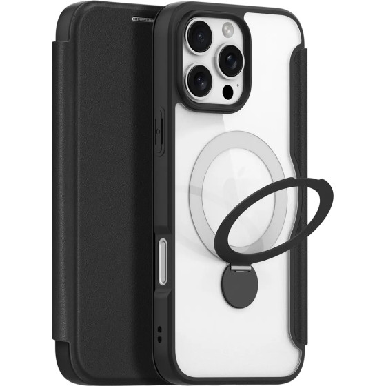 Dux Ducis Skin X Pro iPhone 16 Pro Case with MagSafe, Flip and Stand - Black - (DUX DUCIS SKin X Pro?with Magnetic Stand?Apple iPhone 16 Pro Black)