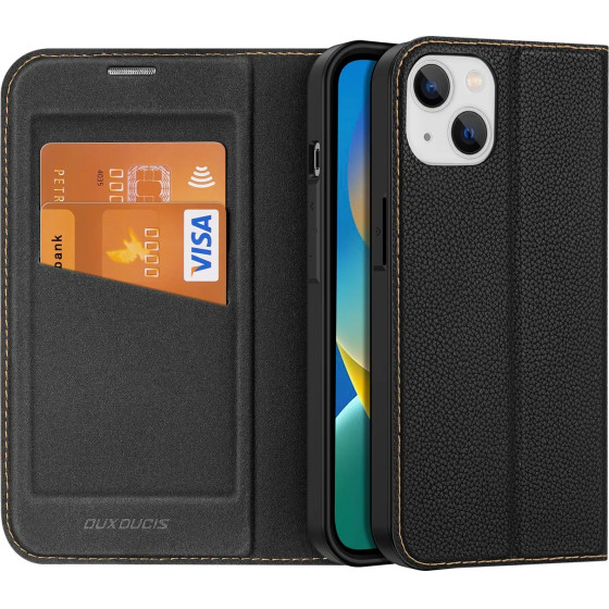 Dux Ducis Skin X2 case for iPhone 14 Plus case with magnetic flap black - (Dux Ducis Skin X2 Apple iPhone 14 Plus (6.7) Black)