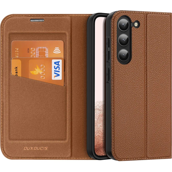 Dux Ducis Skin X2 case Samsung Galaxy S23+ flip case wallet stand brown - (Dux Ducis Skin X2 Samsung S23 Plus Brown)