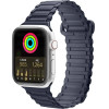 Dux Ducis Strap (Armor Version) Apple Watch SE strap, 9, 8, 7, 6, 5, 4, 3, 2, 1 (41, 40, 38 mm) silicone magnetic band bracelet blue - (Dux Ducis Apple Watch Strap (Armor Version) 38MM/40MM/41MM Blue)