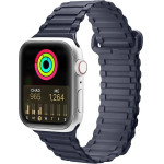 Dux Ducis Strap (Armor Version) Apple Watch SE strap, 9, 8, 7, 6, 5, 4, 3, 2, 1 (41, 40, 38 mm) silicone magnetic band bracelet blue - (Dux Ducis Apple Watch Strap (Armor Version) 38MM/40MM/41MM Blue)