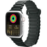 Dux Ducis Strap (Armor Version) strap Apple Watch Ultra, SE, 9, 8, 7, 6, 5, 4, 3, 2, 1 (49, 45, 44, 42 mm) silicone magnetic strap bracelet green - (Dux Ducis Apple Watch Strap (Armor Version) 42MM/44MM/45MM Green)