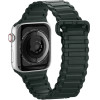 Dux Ducis Strap (Armor Version) strap Apple Watch Ultra, SE, 9, 8, 7, 6, 5, 4, 3, 2, 1 (49, 45, 44, 42 mm) silicone magnetic strap bracelet green - (Dux Ducis Apple Watch Strap (Armor Version) 42MM/44MM/45MM Green)