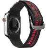 Dux Ducis Strap (Outdoor Version) Apple Watch Ultra Strap, SE, 9, 8, 7, 6, 5, 4, 3, 2, 1 (49, 45, 44, 42 mm) Nylon Band Bracelet Black and Red - (Dux Ducis Apple Watch Strap (Outdoor Version) 42MM/44MM/45MM BlackRed)
