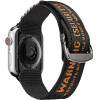 Dux Ducis Strap (Outdoor Version) Apple Watch Ultra Strap, SE, 9, 8, 7, 6, 5, 4, 3, 2, 1 (49, 45, 44, 42 mm) Nylon Band Bracelet Black and Orange - (Dux Ducis Apple Watch Strap (Outdoor Version) 42MM/44MM/45MM BlackOrange)
