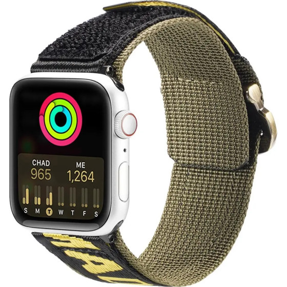 Dux Ducis Strap (Outdoor Version) Apple Watch Ultra strap, SE, 9, 8, 7, 6, 5, 4, 3, 2, 1 (49, 45, 44, 42 mm) nylon strap yellow bracelet - (Dux Ducis Apple Watch Strap (Outdoor Version) 42MM/44MM/45MM YellowGreen)