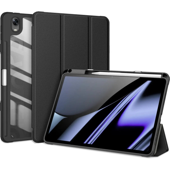 Dux Ducis Toby Armored Flip Smart Case for Oppo Pad with Stylus Holder Black - (Dux Ducis Toby OPPO OPPO Pad Black)