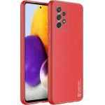 Dux Ducis Yolo elegant case made of soft TPU and PU leather for Samsung Galaxy A72 4G red - (Dux Ducis Yolo Samsung Galaxy A72 4G/5G Red)