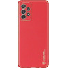 Dux Ducis Yolo elegant case made of soft TPU and PU leather for Samsung Galaxy A72 4G red - (Dux Ducis Yolo Samsung Galaxy A72 4G/5G Red)