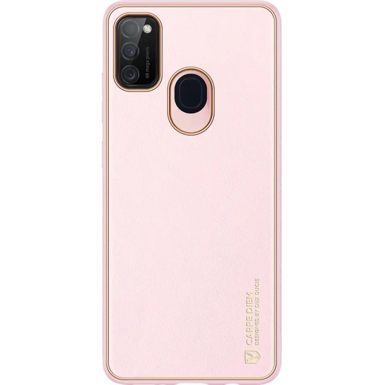 Dux Ducis Yolo elegant case made of soft TPU and PU leather for Samsung Galaxy M30s pink - (DUX DUCIS YOLO Samsung M21/M30S pink)