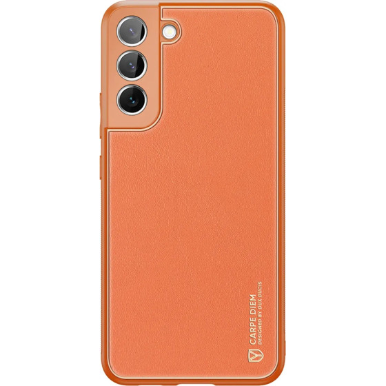 Dux Ducis Yolo elegant cover made of ecological leather for Samsung Galaxy S22 + (S22 Plus) orange - (Dux Ducis Yolo Samsung S22 Plus Orange)
