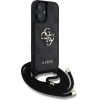 Guess 4G Big Logo Cord Stap Crossbody Case for iPhone 16 Black - (GUE004451-0)
