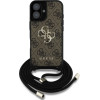 Guess 4G Big Logo Cord Stap Crossbody Case for iPhone 16 Brown - (GUE004455-0)