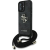 Guess 4G Big Logo Cord Stap Crossbody Case for iPhone 16 Plus Black - (GUE004452-0)