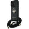 Guess 4G Big Logo Cord Stap Crossbody Case for iPhone 16 Pro Black - (GUE004453-0)