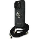 Guess 4G Big Logo Cord Stap Crossbody Case for iPhone 16 Pro Black - (GUE004453-0)