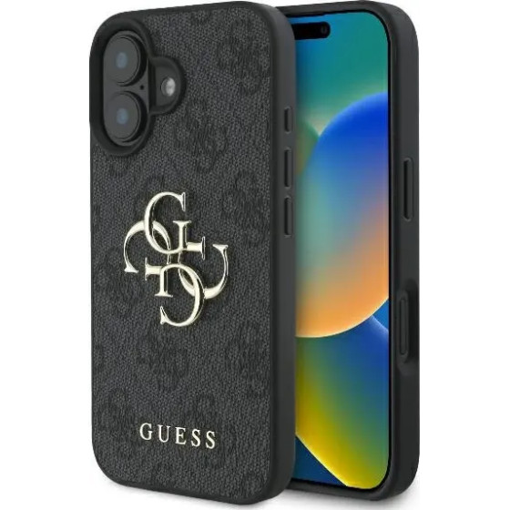 Guess 4G Big Logo iPhone 16 Case - Black - (GUE003877-0)