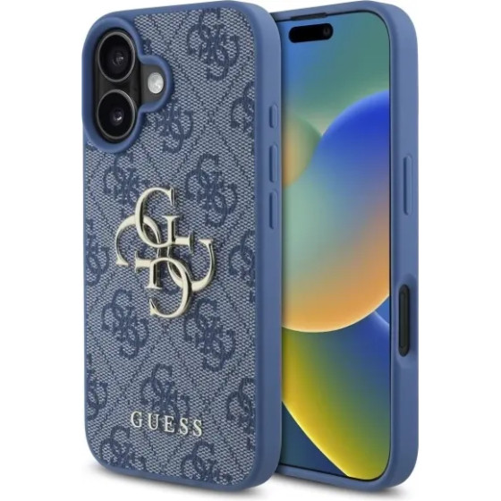 Guess 4G Big Logo iPhone 16 Case - Blue - (GUE003884-0)