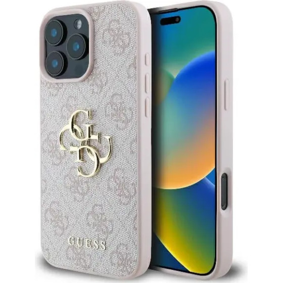 Guess 4G Big Logo iPhone 16 Pro Case - Pink - (GUE003889-0)