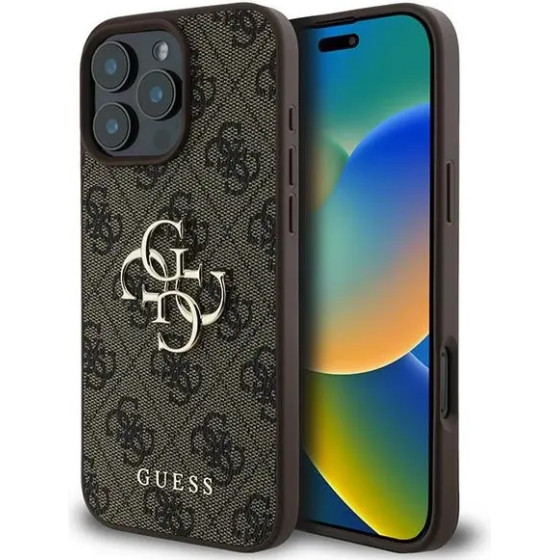 Guess 4G Big Logo iPhone 16 Pro Case - Brown - (GUE003882-0)